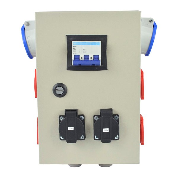 Quadro de Tomadas para Canteiro de Obras Robozinho 32A C/Protetor Surto 45Ka