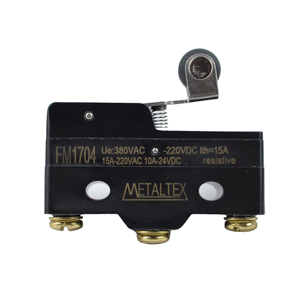 Chave Fim de Curso Preta Haste Curta Roldana TM1704/FM1704