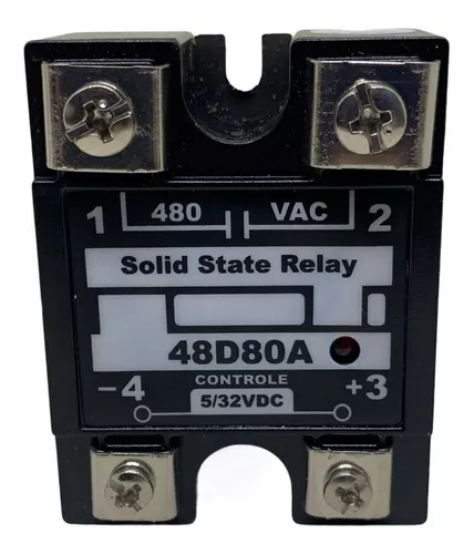 Loti Rele de estado sólido monofásico 80A  480V- 5/32Vdc 48d80