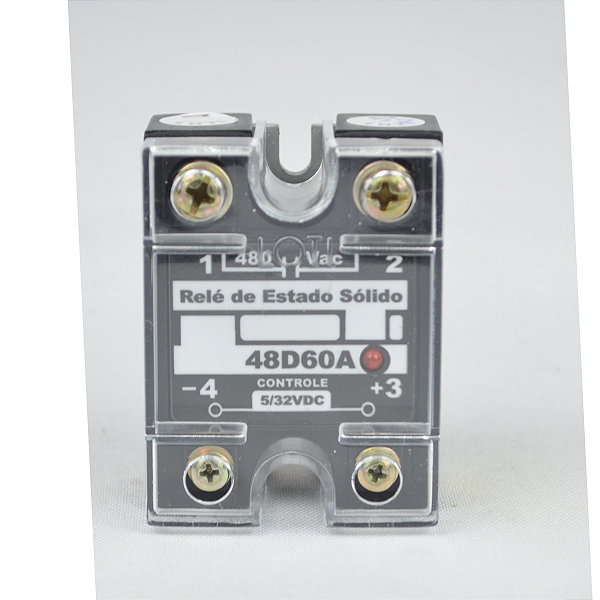 Loti Rele de estado sólido monofásico 60A  480V- 5/32Vdc 48d60