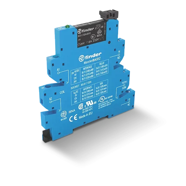 Finder de Interface Slin 1Rev  24Vcc/Vac 6A 1NAF