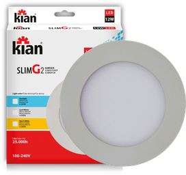 Plafon de Led Redondo Sobrepor  12W 6000k Branca