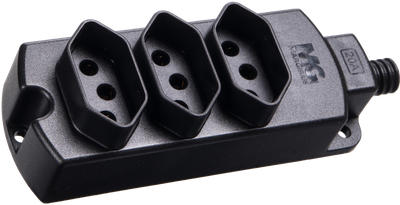 Tomada Barra Tripla 2P+T 20A Preta