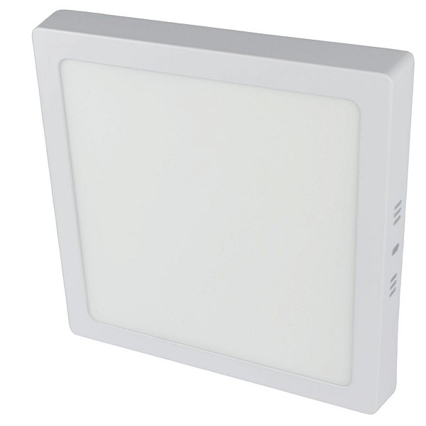 Plafon de Led Sobrepor Quadrado 18W 6500k Branca