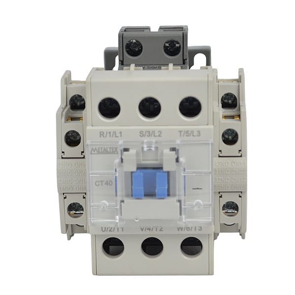 Contator Tripolar CT40 Metaltex 40A 2NA + 2NF 24Vcc