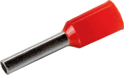 Terminal Tubular Simples 1,0MM Vermelho PCT