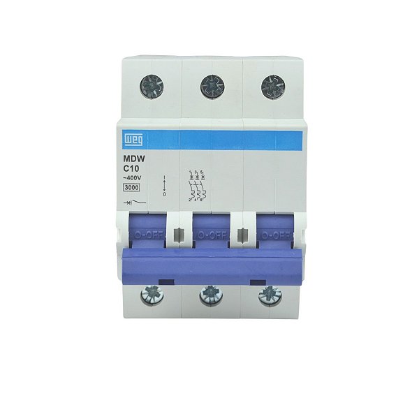 Disjuntor Tripolar Mdw-c 10A 5ka Weg