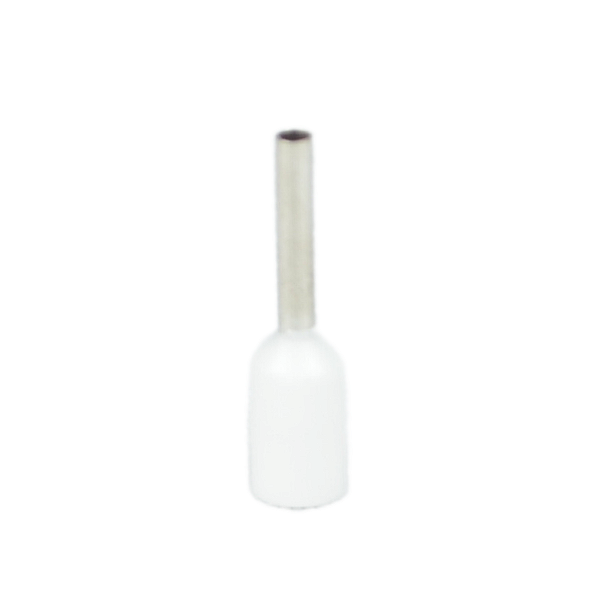 Terminal Tubular Simples 0,75MM Cinza/Branco Pacote 100PC