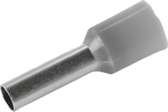 Terminal Tubular Simples 4,0MM Cinza Unidade