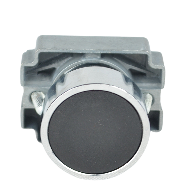 Botao de Impulso Metalico Preto 22MM 1NA