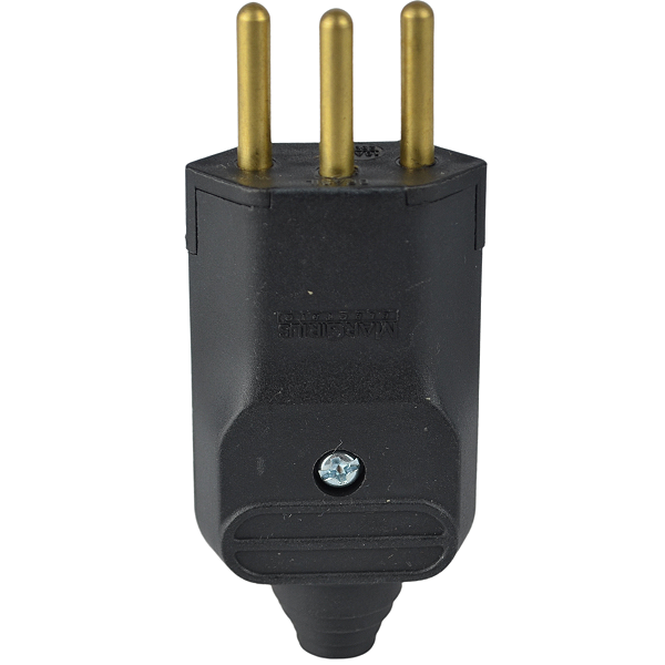 Plugue Macho 2+T 20A  180G Preto PLD2-3
