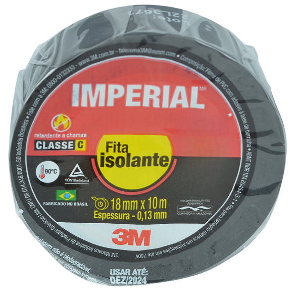 Fita Isolante 3M Imperial 10MT Preta