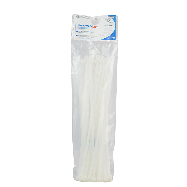 Abracadeira de Nylon 7,6 x 390MM Branca T120R Hellermann PTC 50UN