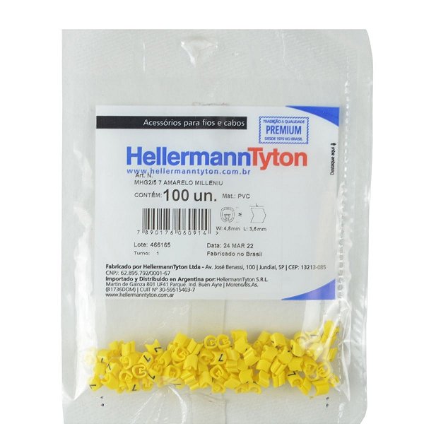 Anilha Hellermann MHG2/55 7 Amarelo
