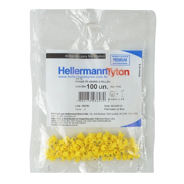 Anilha Hellermann MHG2/5 TERRA Amarelo