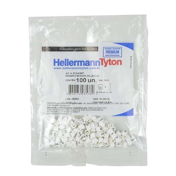 Anilha Hellermann MHG2/5 9 Branco