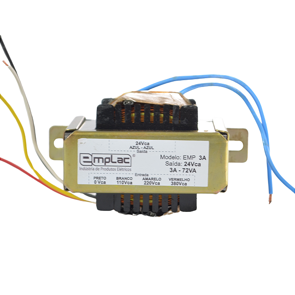 Transformador De Comando 110/220/380V Saída 24V 3A 72VA