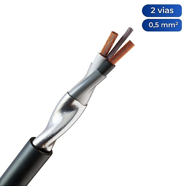 Cabo Flexivel Blindado+Dreno Colorido 2 X 1,0mm