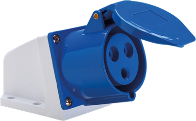 Tomada Industrial Sobrepor  2P+T 32A 6H Azul 220V