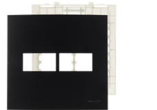 Placa 4X4 1Tecla +1 Tecla C/Suporte Preto Ebony