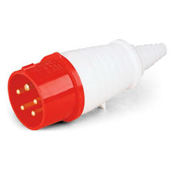 Plugue Industrial  3P+N+T 6H 32A 380VAC  Vermelho IP44