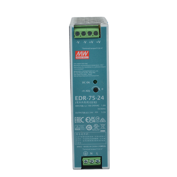 Fonte Chaveada Din 110/220V 75W 24V DR-75  3,2A Mean Well