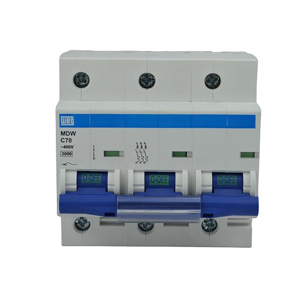 Disjuntor Tripolar Mdw - c 70A 5ka Weg