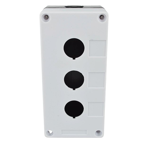Caixa 3 Furo 22ømm- Sem Botao - Vazia Tampa Cinza  Bx1/3 sibratec