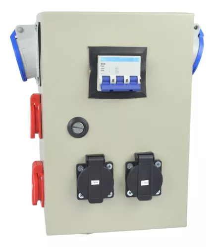 Quadro de Tomadas para Canteiro de Obras Robozinho Personalizado 380v Dr 40A Tetrapolar  30mA  M