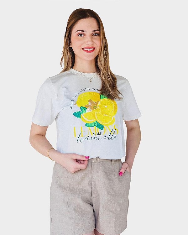 Blusa Algodão Estampa Lemons