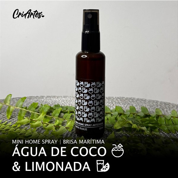 BRISA MARÍTIMA | Mini Home Spray de Água de Coco & Limonada 60ml