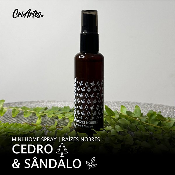 RAÍZES NOBRES | Mini Home Spray de Cedro & Sândalo 60ml