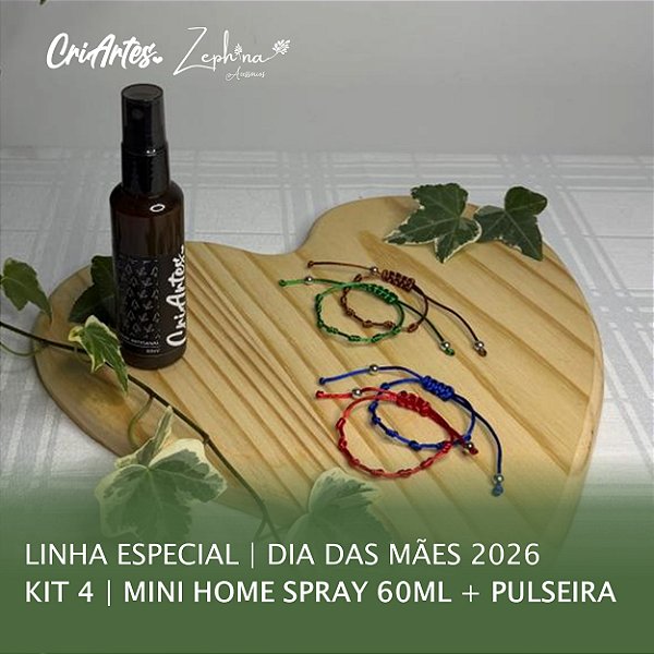 KIT 4 | Mini Home Spray 60ml + Pulseira