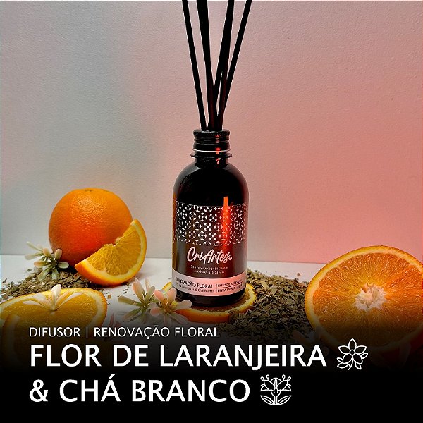 RENOVAÇÃO FLORAL | Difusor de Flor de Laranjeira & Chá Branco 250ml