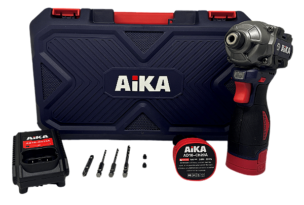 Parafusadeira Aika 1/4 16v AD-W150B com 2 baterias (PRODUTO IMPORTADO)