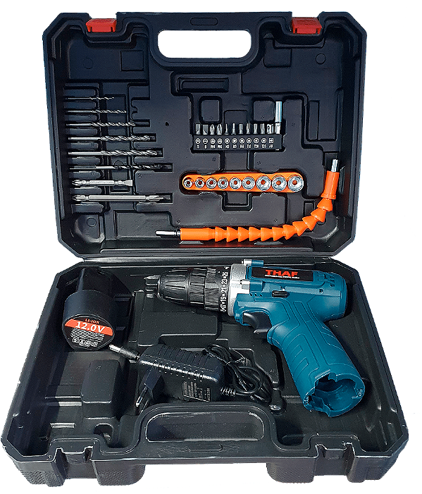 Parafusadeira 12v Com 2 Baterias + kit com 30 Acessórios (PRODUTO IMPORTADO)