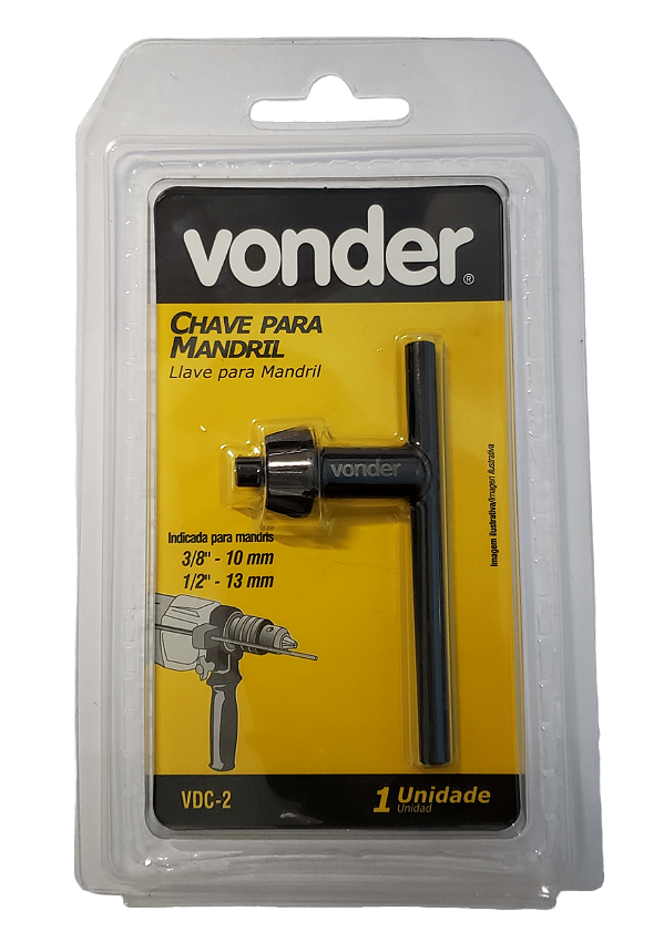 Chave Vonder VDC-2 para Mandril Leve de 1/2 e 3/8 (PRODUTO ORIGINAL)