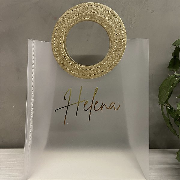 Bag Média com alça em couro sintético DOURADO