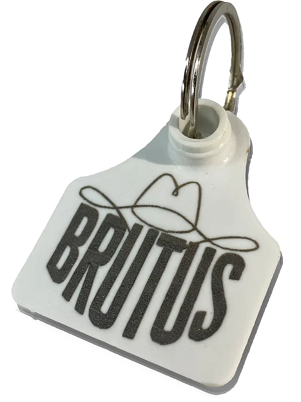 CHAVEIRO BRINCO DE BOI BRANCO