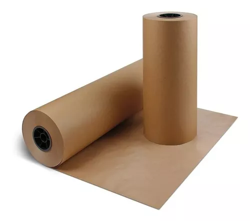 BOBINA PAPEL CRAFT MARROM MOLDES ROUPAS GROSSO 80G 40CMX100M