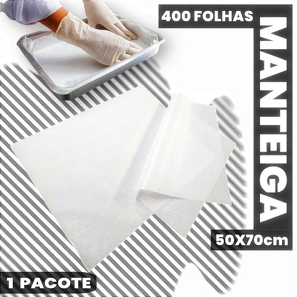 PAPEL MANTEIGA VAI AO FORNO PARA ASSAR BOLO EM FOLHAS 400FL
