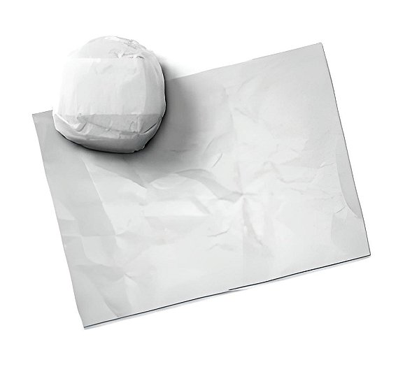 PAPEL MANTEIGA EMBALAR SEGURAR HAMBURGUER BRANCO LISO 30X38 250F