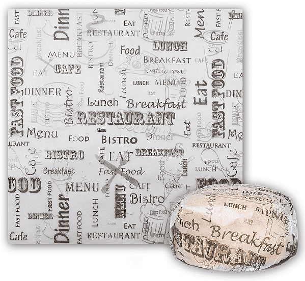 PAPEL EMBALAR SEGURAR HAMBURGUER PARAFINADO 33X38 250F