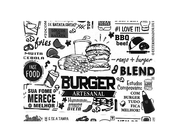 PAPEL ACOPLADO ECONOMICO P/ LANCHES 20G PCT/250F 30X38CM - COD. 181