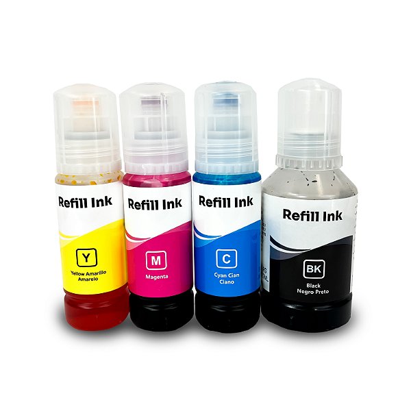 TINTA REFILL INK - EPSON  - KIT DE 4 CORES
