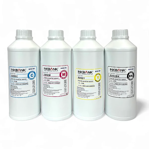 INKBANK - E850 - CORANTE - EPSON - KIT DE 4 CORES - 1L