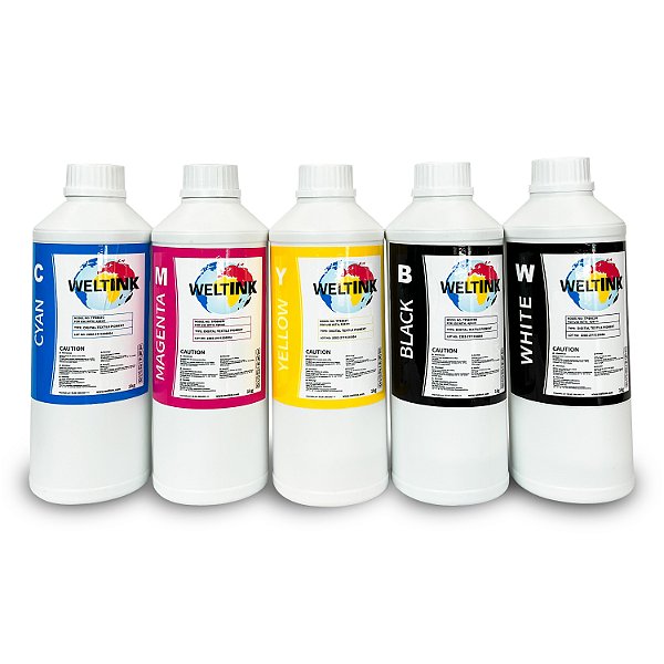 WELTINK TP560 - DTF - KIT de 5 cores - 1 Litro