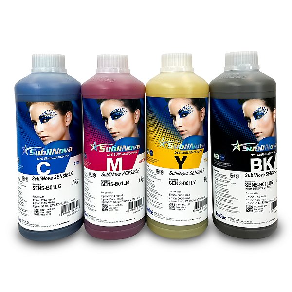 Tinta Sublimatica - Inktec Sublinova SENSible - Kit de 4 cores - Epson