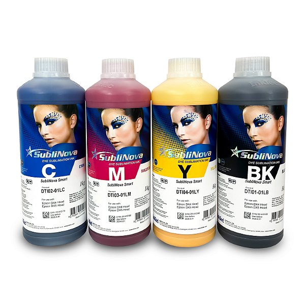 Tinta Sublinova - DTI Smart - Epson - Kit 4 Cores - 1L