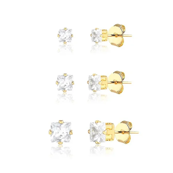 Brinco Ponto de Luz Quadrado